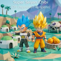 Goku and Vegeta chibi
